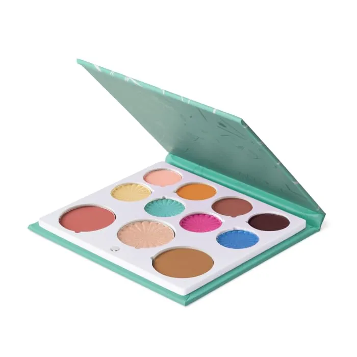 Ofra Professional Makeup Eyeshadow Palette, 11 Colors, Mint Green Case