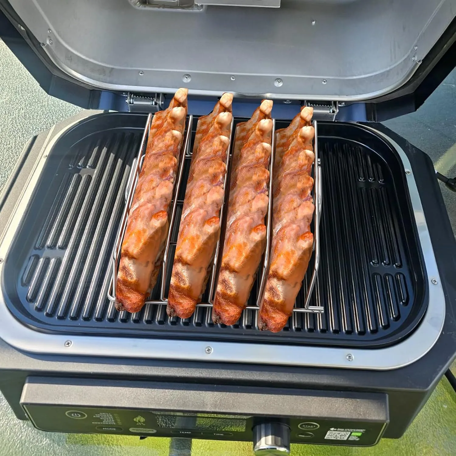 OG951 Rib Rack and Smoke Rack for Ninja Woodfire OG800 OG850 OG900 Series, Replacement for XSKRSTRKXL XSKRACKXL - 304 Stainless Steels