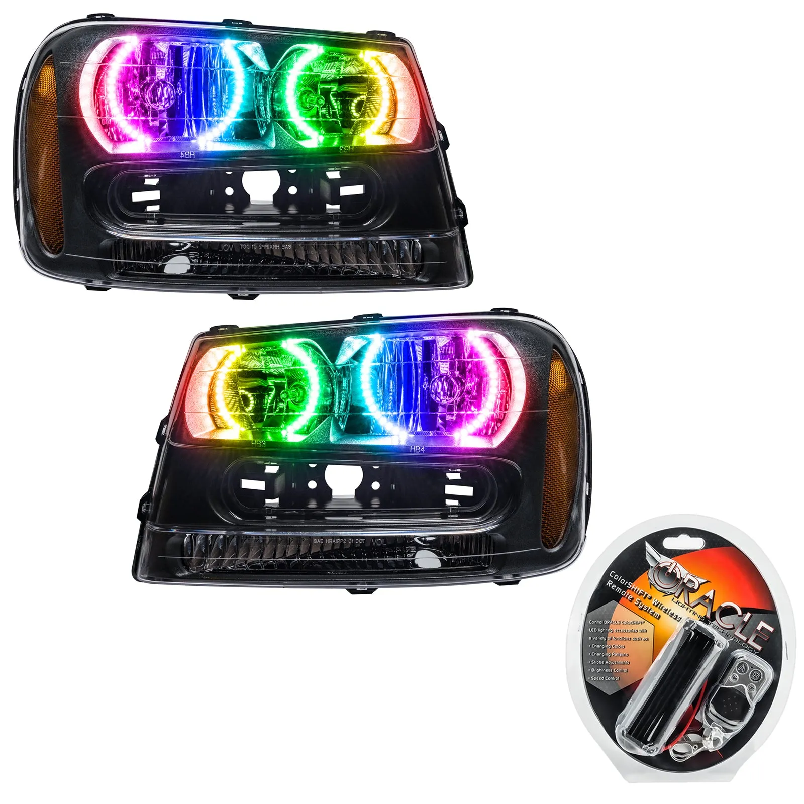 ORACLE Lighting 2002-2009 Chevrolet TrailBlazer Pre-Assembled Halo Headlights