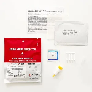 Original Home Blood Typing Kit - New Package   Improved Lancet (2 kits)