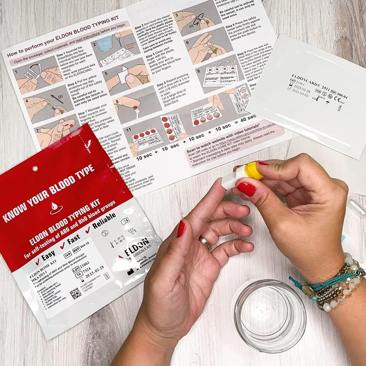 Original Home Blood Typing Kit - New Package   Improved Lancet (2 kits)