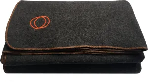 Orion Outpost Trading Co. Vestige Military Wool Blanket, 4.5 lbs, 66 x 84 (Gray/Orange)