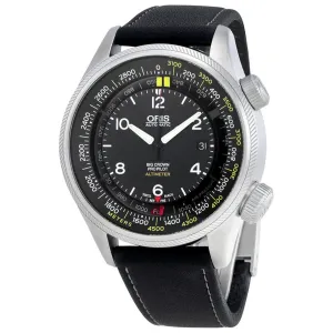 Oris  Men's 733-7705-4164LS Big Crown Altimeter Black Leather Watch