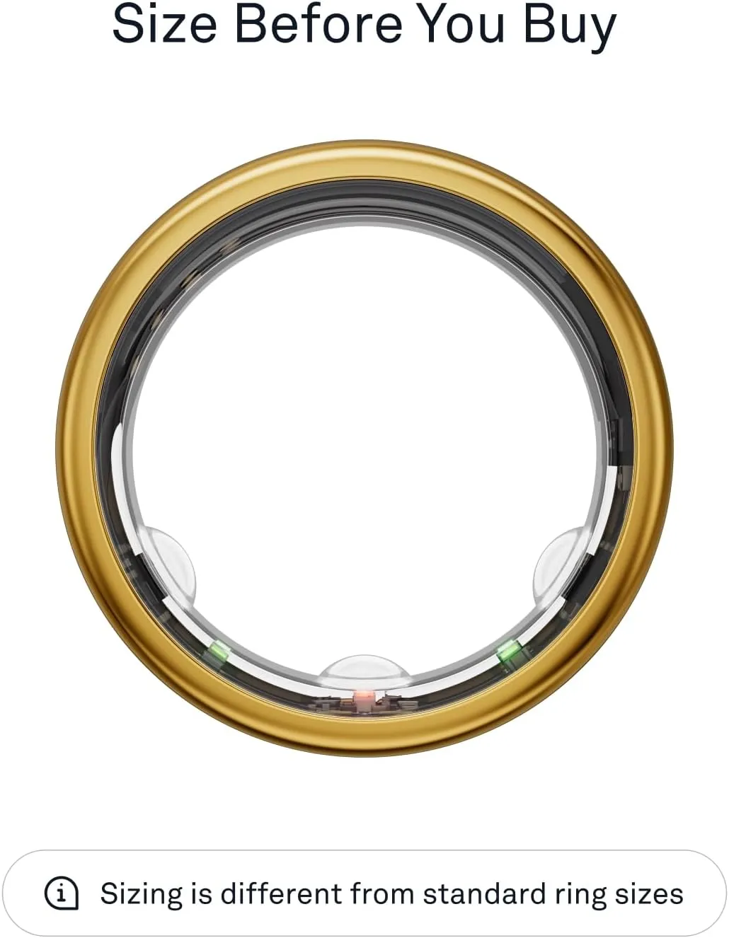 Oura Ring Gen3 Horizon - Gold - Size 7 - Smart Ring - Size First with Oura Ring Gen3 Sizing Kit - Sleep Tracking Wearable - Heart Rate - Fitness Tracker - 5-7 Days Battery Life