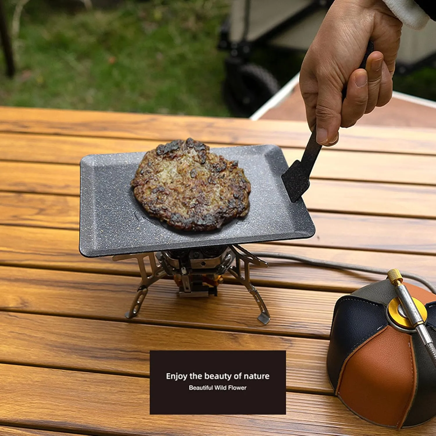 Outdoor Baking Tray Mountaineering Fishing Barbecue Fried Fish Without Touching Frying Pan Camping Fried Steak Pot