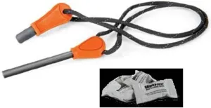 OUTDOOR SURVIVAL FIRESTARTER AND TINDER KIT