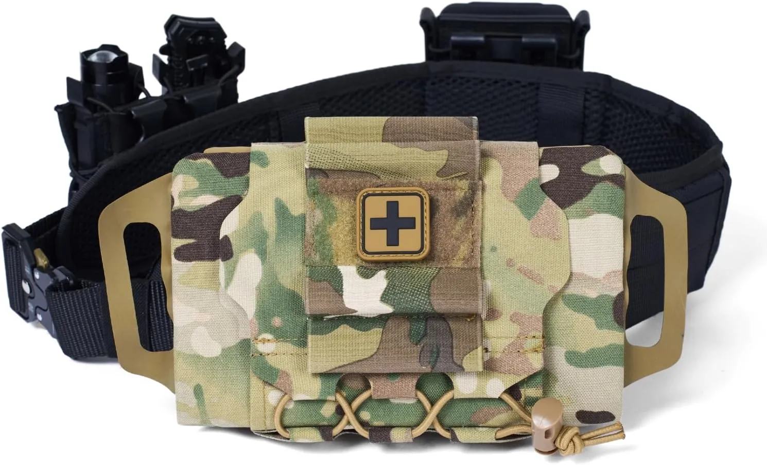 Outdoor Tactical Field-Ready Molle Pouch Quick First Aid Pouch Two-Component Organizer System with Ruggedized Carry Dense Rubber Grip Handle Bag Molle Accessories