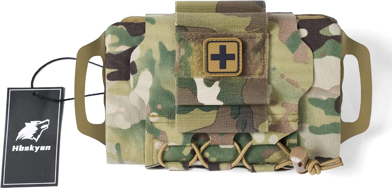 Outdoor Tactical Field-Ready Molle Pouch Quick First Aid Pouch Two-Component Organizer System with Ruggedized Carry Dense Rubber Grip Handle Bag Molle Accessories