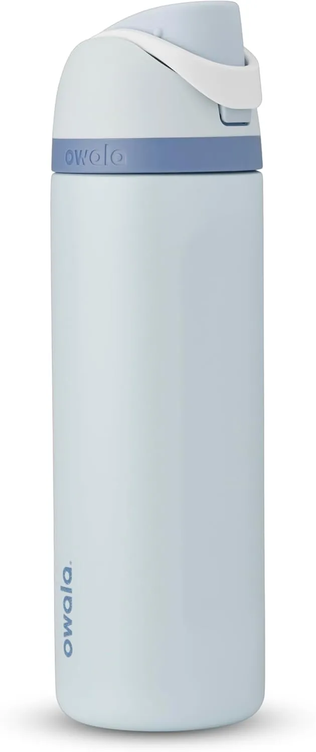 Owala Disney Princess FreeSip Insulated Stainless Steel Water Bottle with Straw for Sports and Travel, BPA-Free Sports Water Bottle, 24 oz, Cinderella