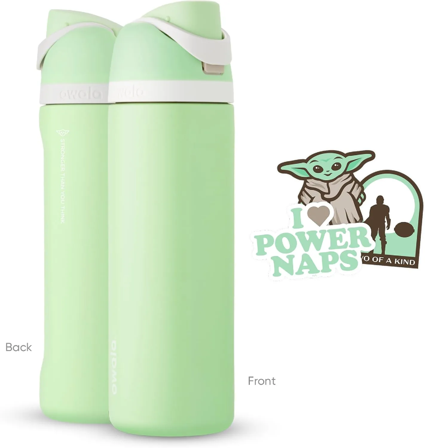 Owala Star Wars FreeSip Insulated Stainless Steel Water Bottle with Straw for Sports and Travel, BPA-Free Sports Water Bottle, 24 oz, Stronger Than You Think