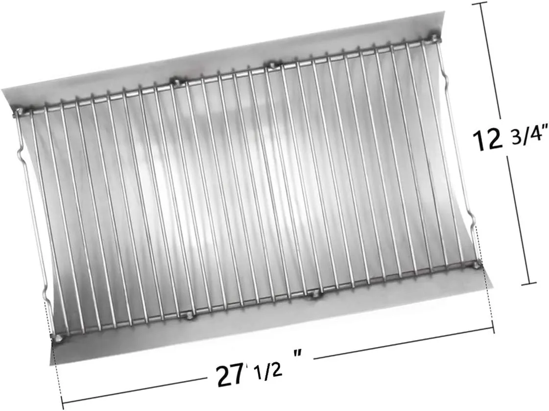 P0350H (1-Pack) 27 inches Steel Ash Pan with Wire Grate for Chargriller Charcoal Grill 1224, 1324, 2121, 2222, 2727, 2828, 2929, Chargriller 200048,Charbroil 1730205 (27 x 13 1/4)