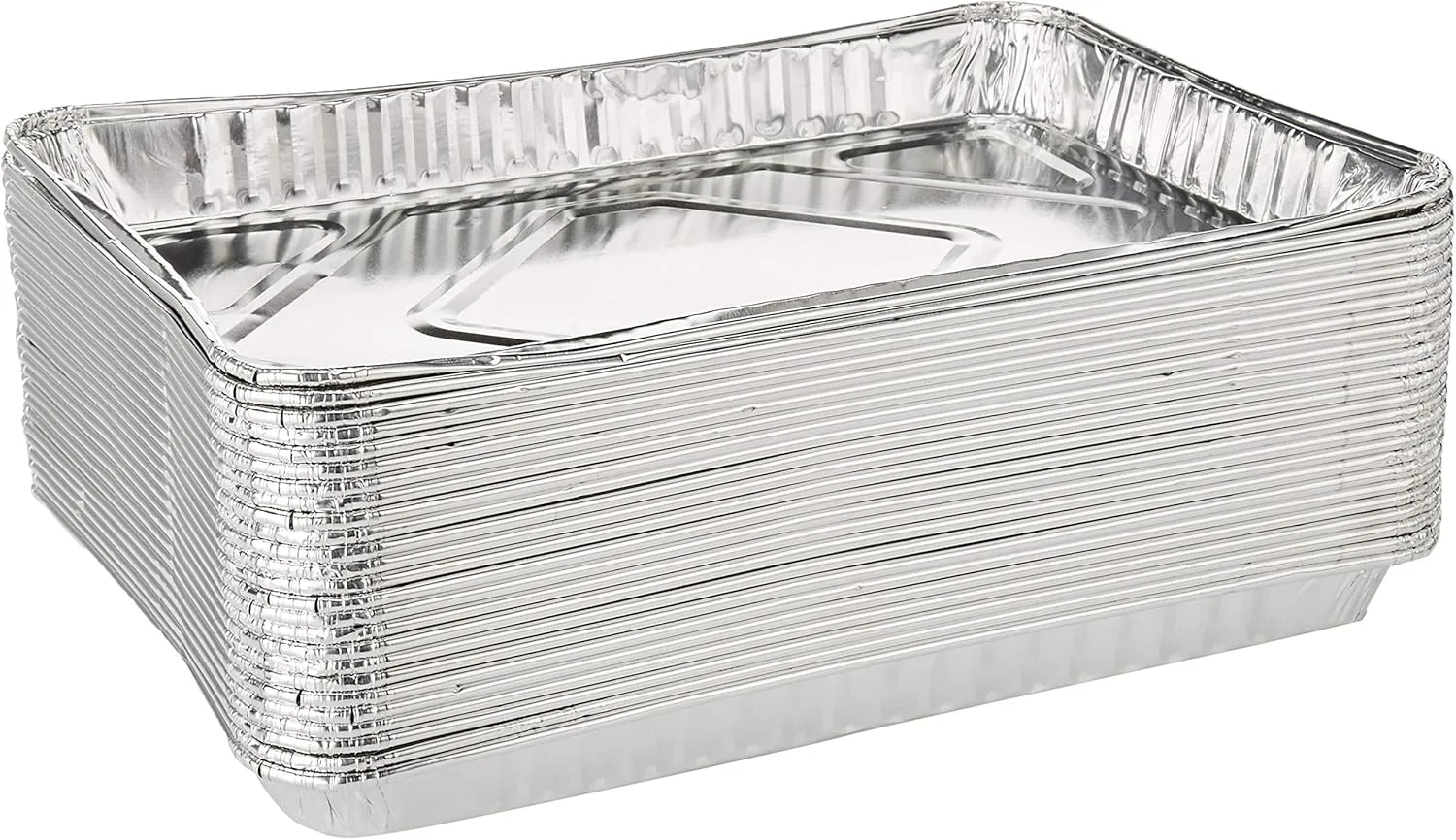 Pack Of 25 1/4-Size (Quarter) Sheet Cake Aluminum Foil Pan– Extra Sturdy and Durable – Great for Bake Sales, Events and Transporting Food - 12-3/4" x8-3/4 x 1-1/4"