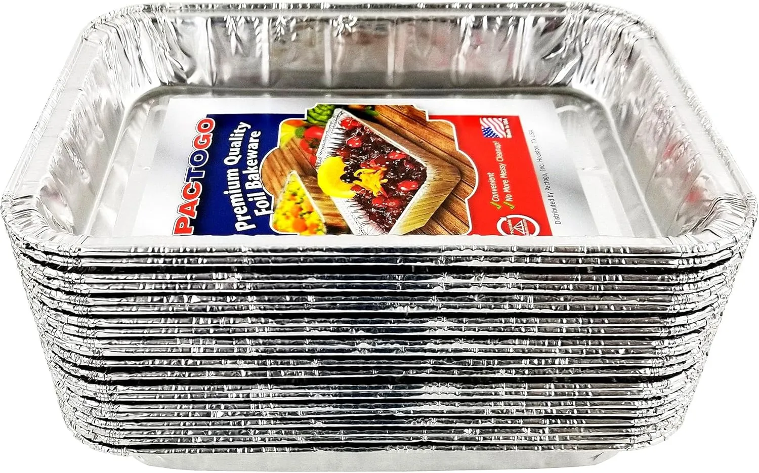 PACTOGO 7.5" x 5" Small Aluminum Foil BBQ Grease Drip Catching Pan - Compatible with Weber Grills (Pack of 30)
