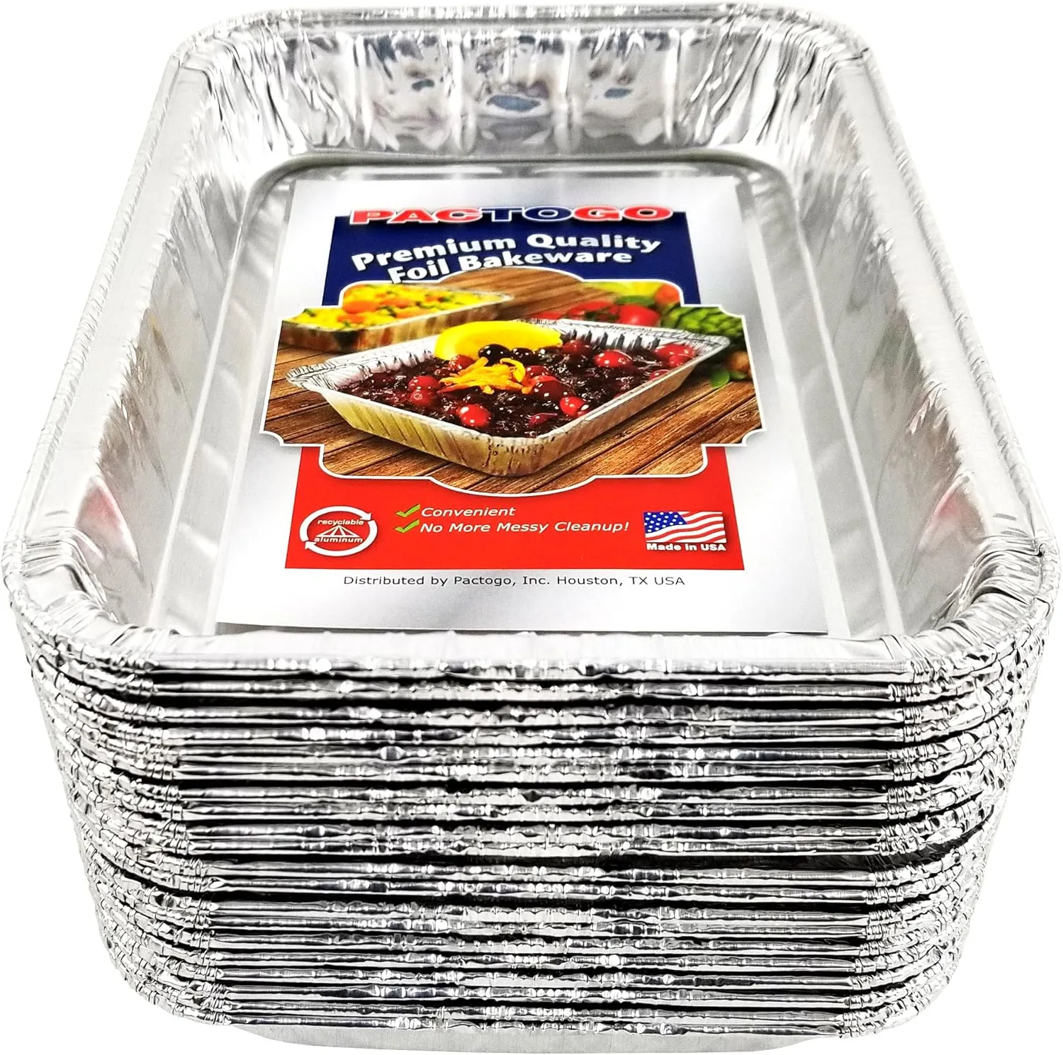 PACTOGO 7.5" x 5" Small Aluminum Foil BBQ Grease Drip Catching Pan - Compatible with Weber Grills (Pack of 30)