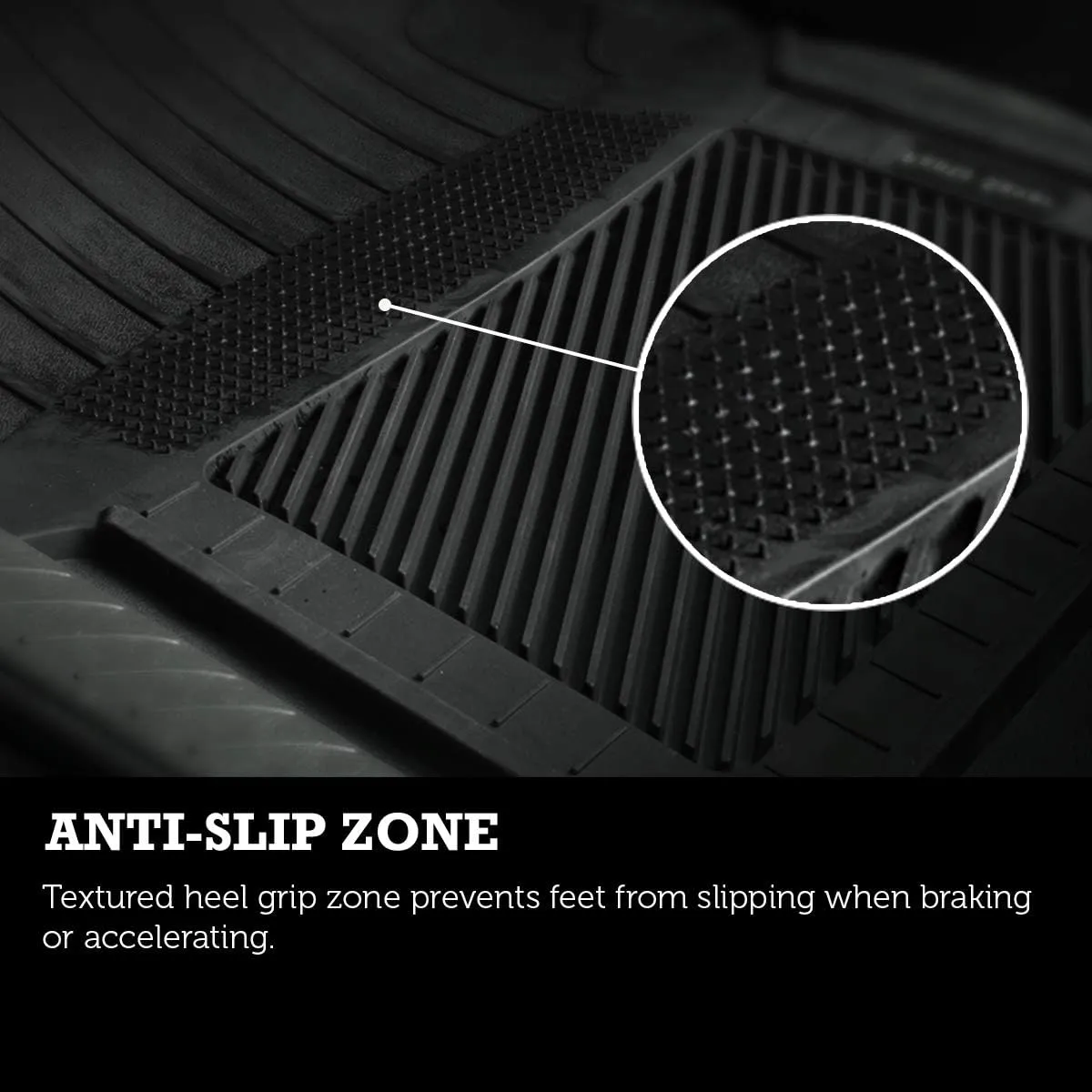 PantsSaver Custom Fit Floor Mats for Hyundai Kona 2019 All Weather Protection-4 Piece Set-High Raised Border Protection Great for Catching SpillsGrey