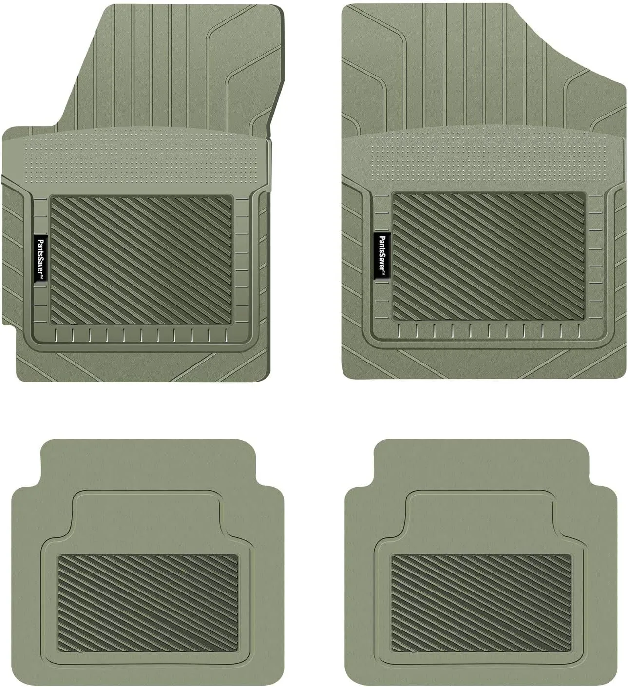 PantsSaver Custom Fit Floor Mats for Hyundai Kona 2019 All Weather Protection-4 Piece Set-High Raised Border Protection Great for Catching SpillsGrey