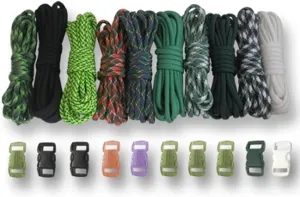 PARACORD PLANET 550lb Type III Paracord Combo Crafting Kits with Buckles
