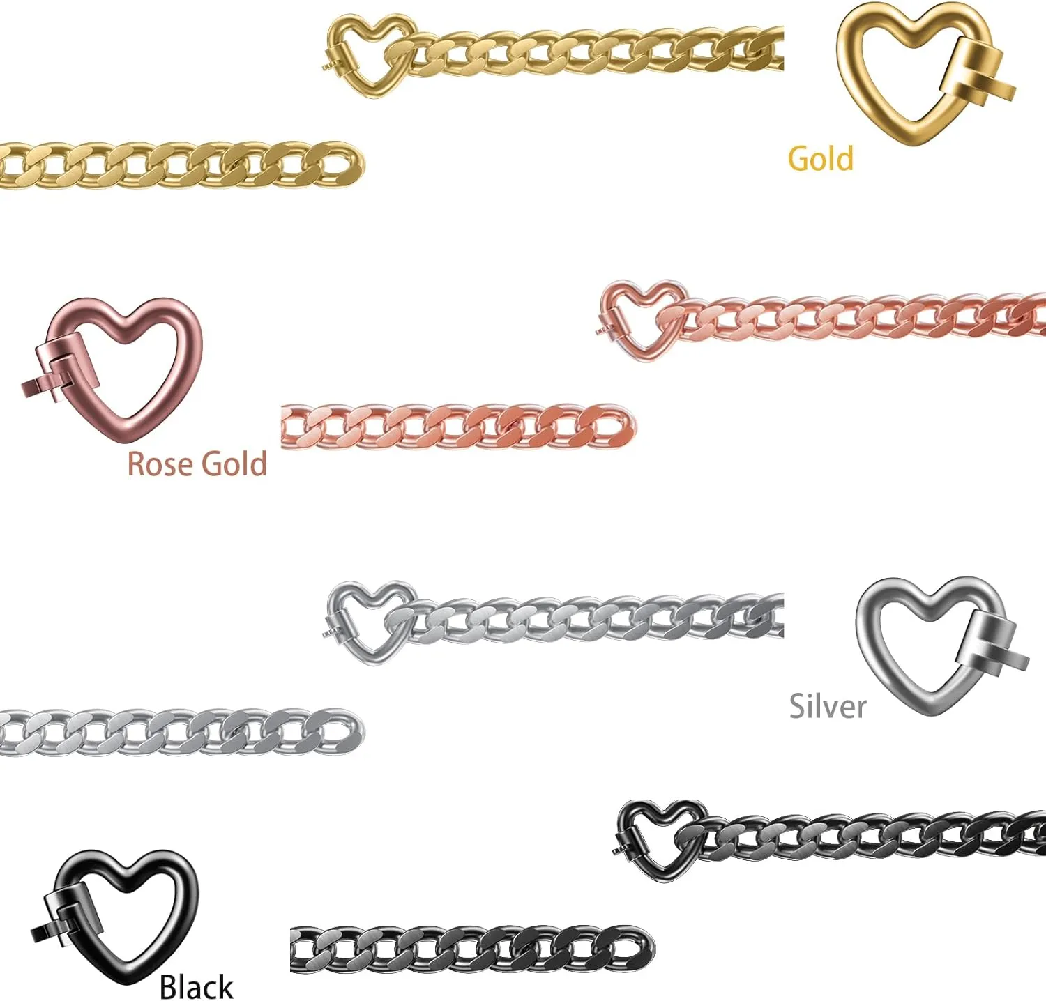 Permanent Couples Bracelet Kit – Locking Heart Clasp DIY Bracelet Set for Couples, Friends, and Family – Unique Gift for Anniversary, Valentine’s Day, Birthday – His & Hers Matching Bracelets