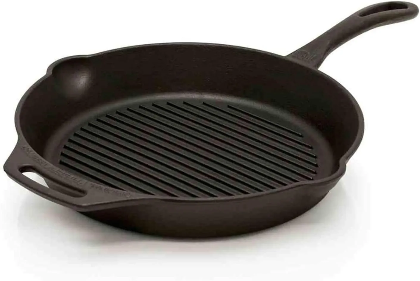 Petromax Grill pan, Steak pan with Handle, fire pan with Grooves (Diameter 35 cm with Handle)