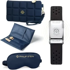 Philip Stein Classic Sleep Bracelet Kit, Steel Case, Black Strap