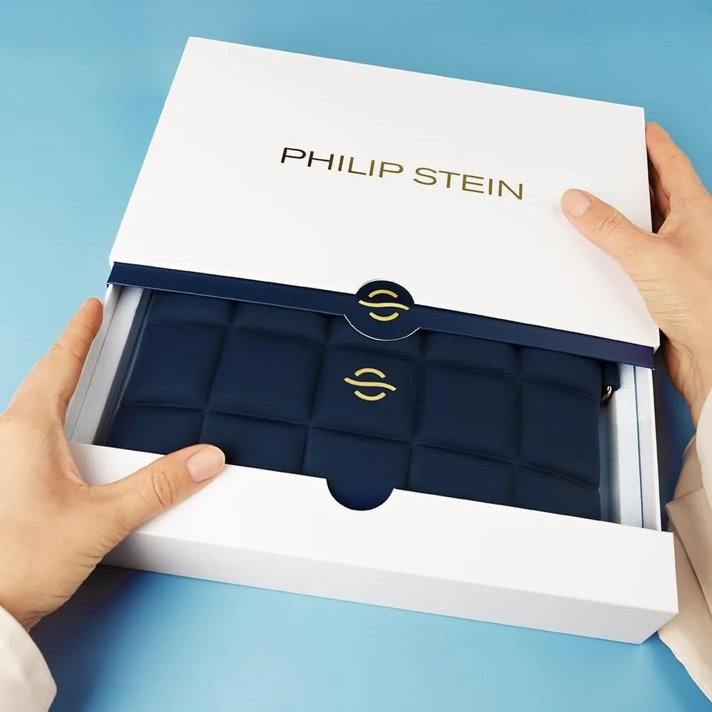 Philip Stein Classic Sleep Bracelet Kit, Steel Case, Black Strap