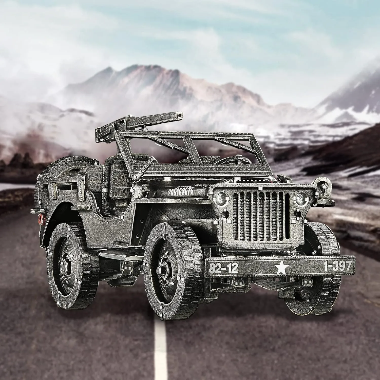 Piececool 3D Metal Car Model Kits, SUV Military Vehicle Models Building Kits, Brain Teaser 3D Puzzles for Adults Teens Stress Relief, Best Gifts for Dad