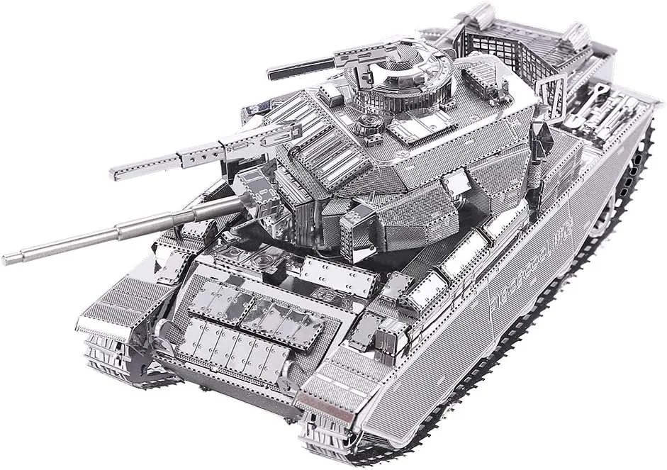 Piececool 3D Puzzles for Adults Metal Tank Model Kits-Centurion Afv Tank DIY 3D Metal Model Building Blocks Brain Teaser Puzzle Stress Relief Toys, Great Birthday Gifts-172 Pcs
