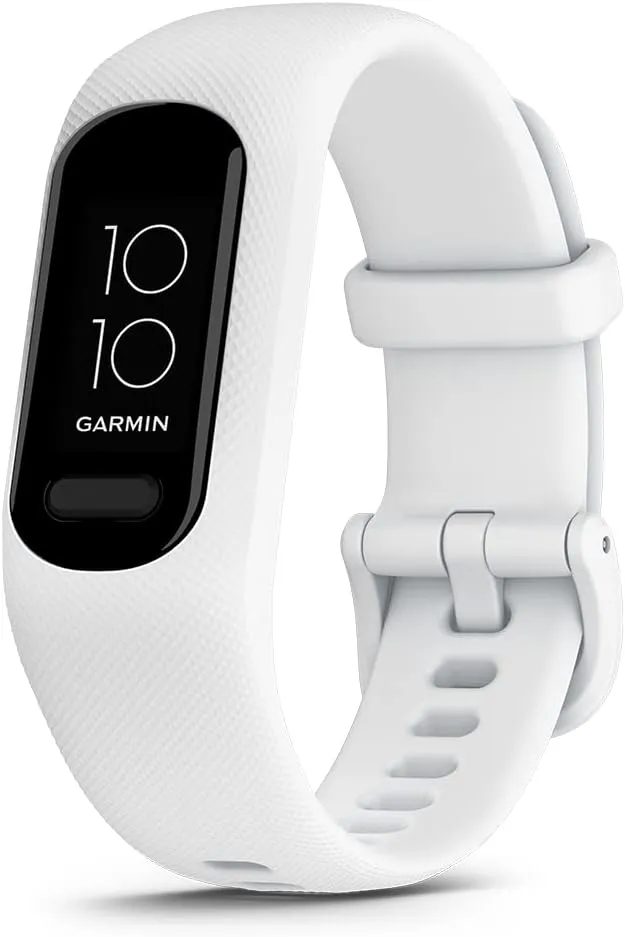 PlayBetter Garmin vivosmart 5 Fitness Tracker (White, S/M) Power Bundle - Wrist Heart Rate Monitor & Sleep Tracker - Comfortable & Easy to Use Wrist Bands, Phone GPS 5000mAh Portable Charger