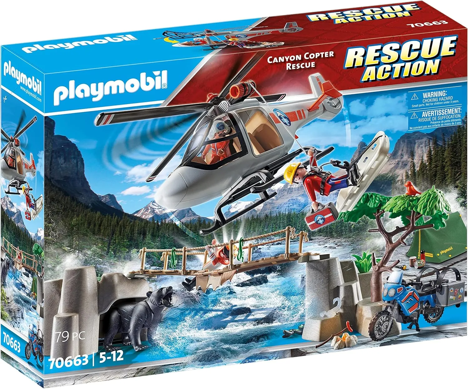 Playmobil Canyon Copter Rescue
