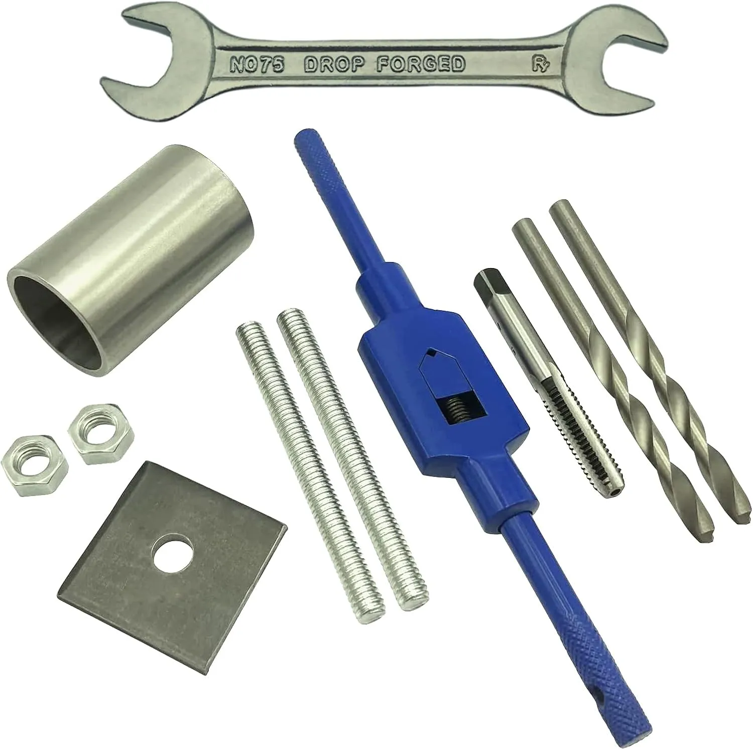 Poolzilla Anchor Removal Tool Kit, 8 Piece Set for Rethreading and Removing Pool Cover Anchors, All-in-One Anchor Replacement Tool Kit Made with Stainless Steel