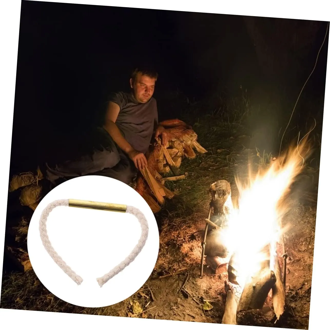 POPETPOP Wick Ropes Camping Survival Fire Starter Wick Cord Outdoor Wick Rope