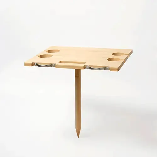 Portable Wine and Cheese Table Le Weekend Natural