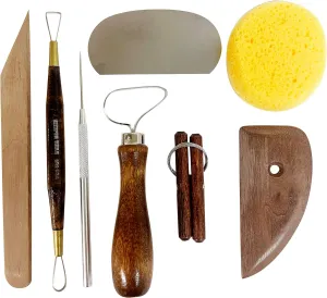 Potter's Tool Kit Has All The Essential Tools For Cleaning, Trimming And Shaping Your Pottery Creation
