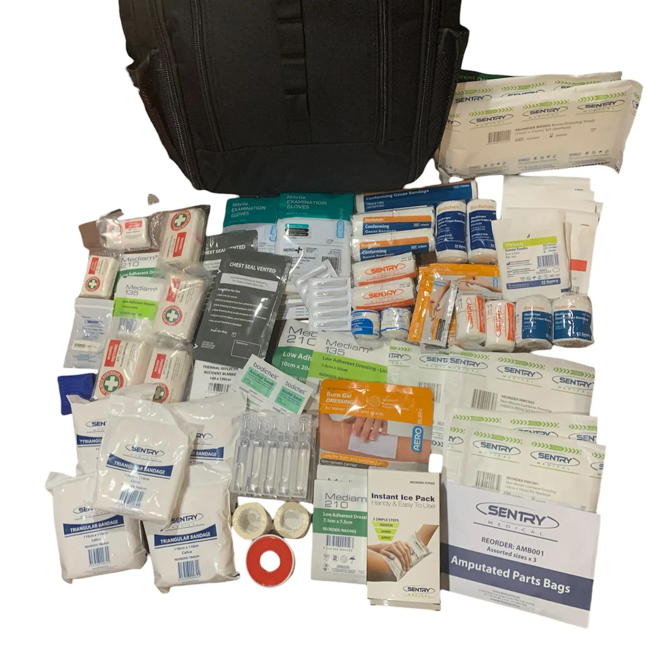 Premium First Aid Combat Backpack Bundle Black