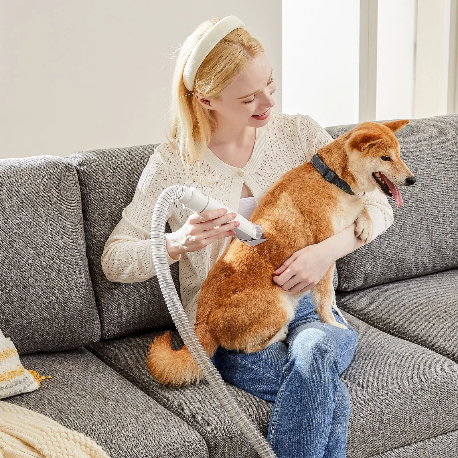 Professional Pet Hair Clippers with Suction Technology, Cordless Design & 5 Essential Grooming Tools for Dogs