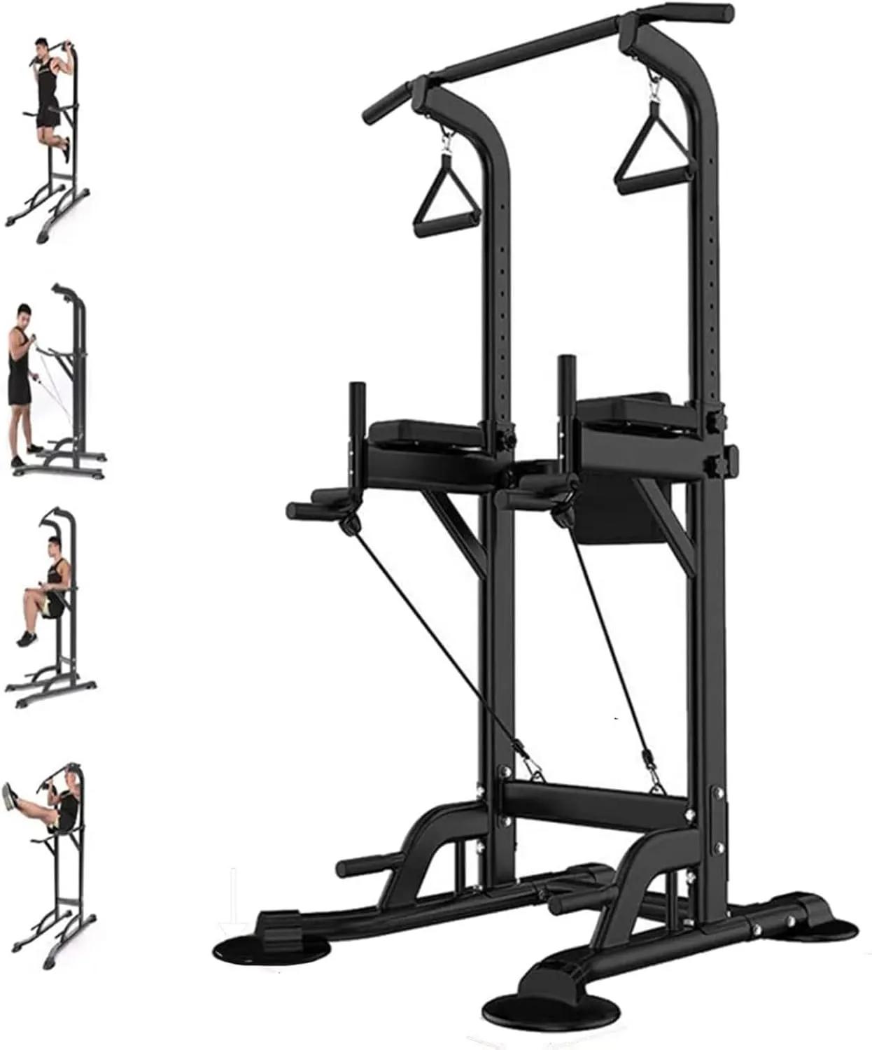 PROHIKER Power Tower Pull Up Bar Station for Free Standing & Dip Standing with Adjustable Height for Home Gym Multi-Function Strength Training Machine