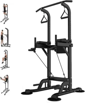 PROHIKER Power Tower Pull Up Bar Station for Free Standing & Dip Standing with Adjustable Height for Home Gym Multi-Function Strength Training Machine