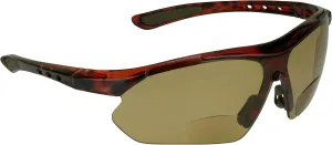 proSPORT BIFOCAL Sunglass Readers Men Women Blue Light Blocking HD Amber Lens Semi-Rimless Wrap-Around Golf Driving