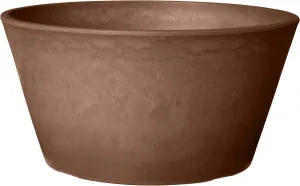 PSW Pot TD25C Collection Shallow Bulb Pan Planter for Succulents, Bonsai, Fairy Gardens, Herbs, 10-inch, Chocolate