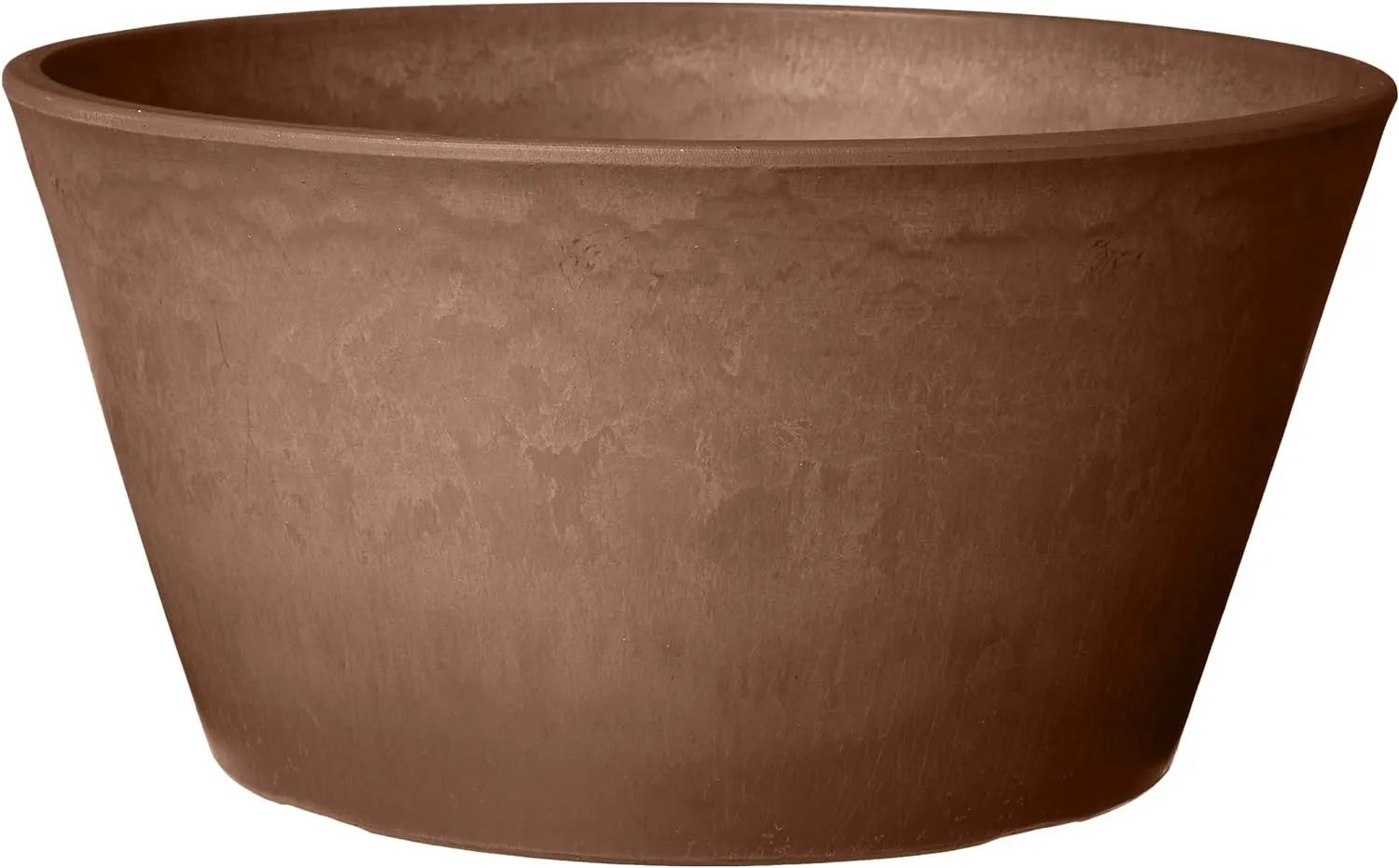 PSW Pot TD25C Collection Shallow Bulb Pan Planter for Succulents, Bonsai, Fairy Gardens, Herbs, 10-inch, Chocolate