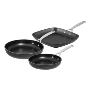 Pyrolux 3 Piece Fry Pan & Grill Set - Fry Pan 20cm, Fry Pan 28cm, Grill Pan 28cm