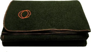 "Vestige Military Wool Blanket, 4.5 lbs, 66" x 84" (Green/Orange)