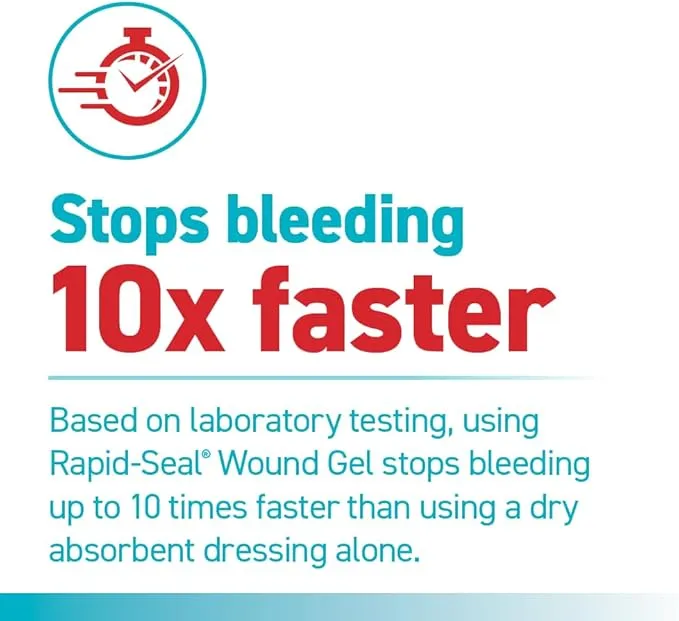 Rapid Seal 15pc Hemostatic First Aid Wound Care Kit | Stops Bleeding in Seconds. Solution for Quick and Effective Bleed Control. Perfect for Minor Cuts, Scrapes, and Razor Nicks.Travel Size