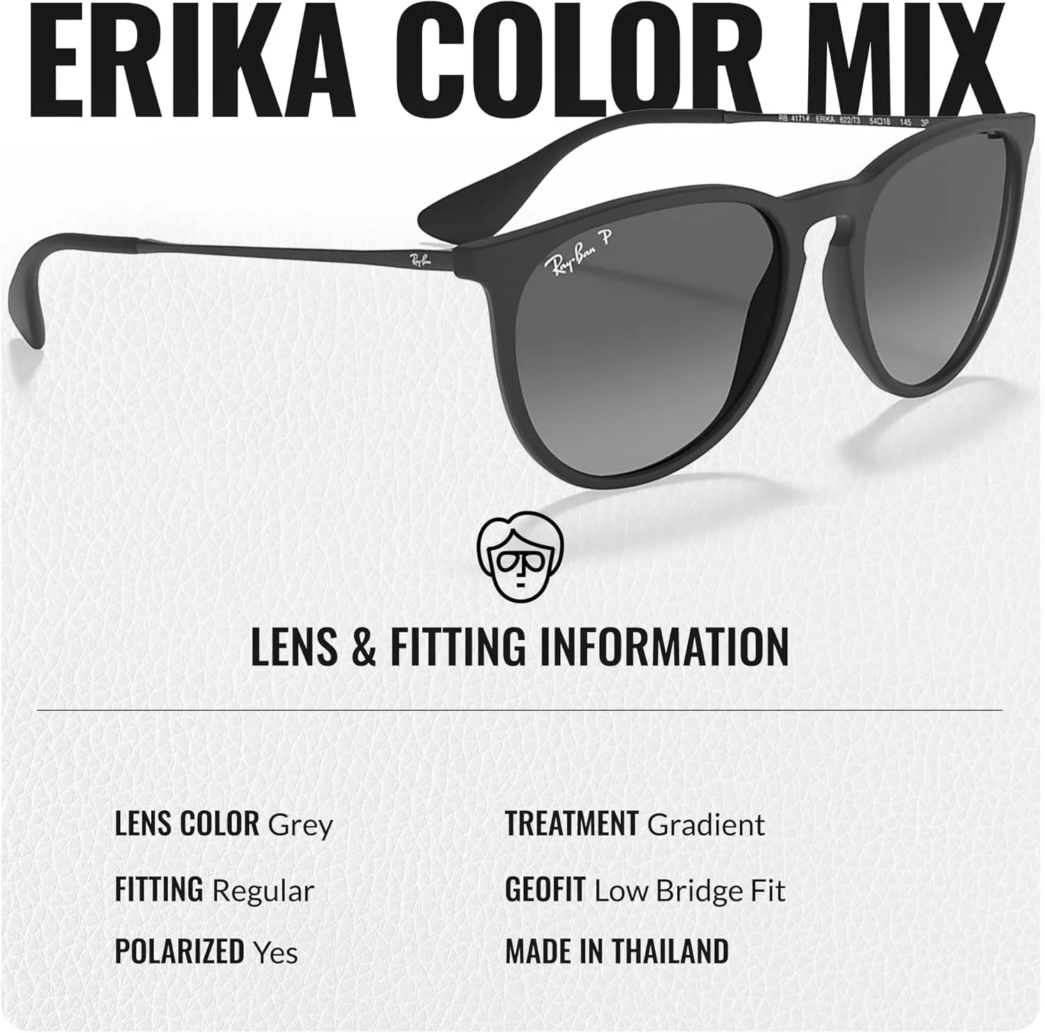 Ray-Ban RB4171 ERIKA Color Mix Phantos Shape Sunglasses With Eyewear Kit Bundle - High Bridge Fit - Retro Sunglasses
