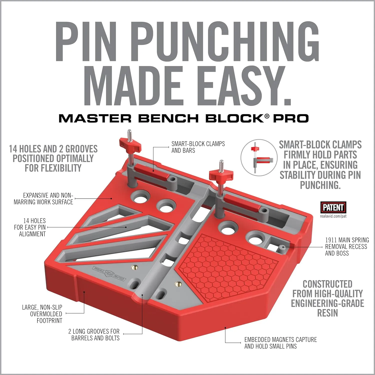 Real Avid Bench Block Options - Choose from Smart Bench Block, Master Bench Block Pro or Pro Kit - Non-Marring Armorers Blocks (Pick Style Below)