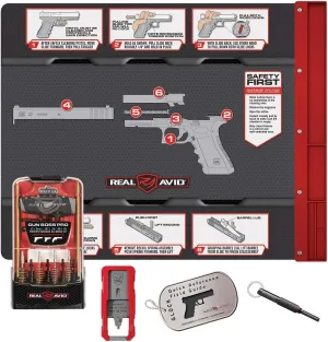 Real Avid Glock Accessories - Choose Between 2-in-1 Tool, 4-in-1 Tool or Pro Pack for Glock (Features Gun Mat, 2-in-1 Tool Cleaning Kit & Mag Tool)