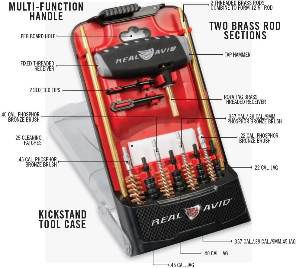 Real Avid Glock Accessories - Choose Between 2-in-1 Tool, 4-in-1 Tool or Pro Pack for Glock (Features Gun Mat, 2-in-1 Tool Cleaning Kit & Mag Tool)