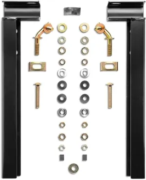 RealTruck BACKRACK Hardware Kit for use w/ 21" Toolbox, Black, No Drill | 30221TB | Fits 2017-2025 Ford F-250/F-350 Aluminum Body