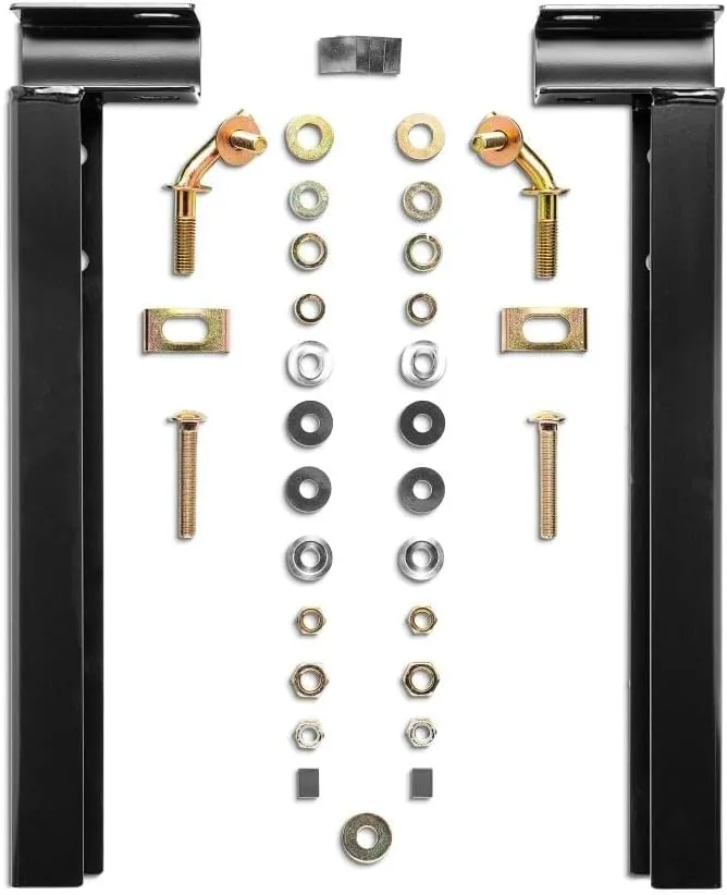 RealTruck BACKRACK Hardware Kit for use w/ 21" Toolbox, Black, No Drill | 30221TB | Fits 2017-2025 Ford F-250/F-350 Aluminum Body