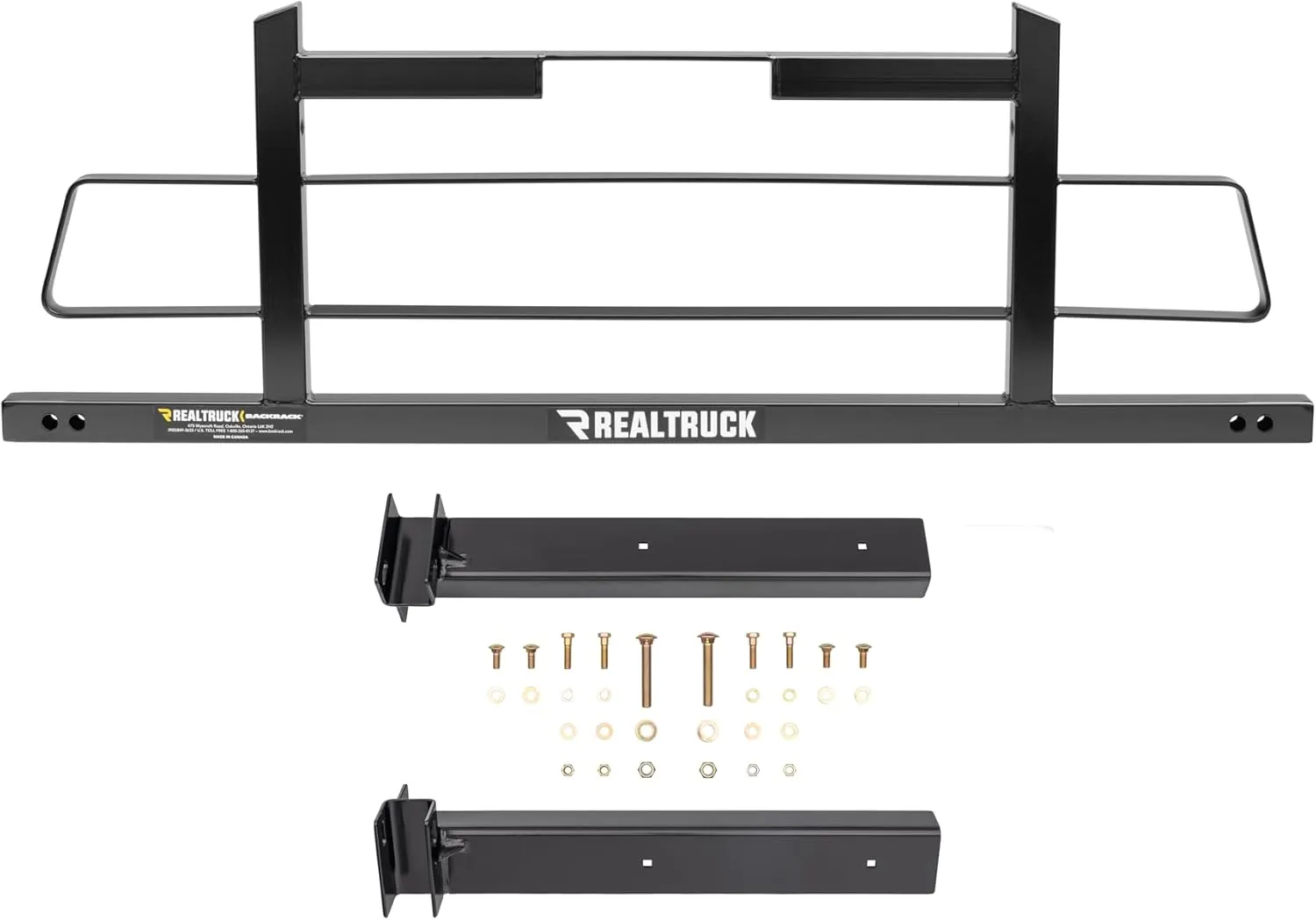 RealTruck Backrack Hardware Kit for use w/ 21" Toolbox, Low-Profile, Black, N | 30201LP | Fits 1999-2016 Ford F-250/F-350/F-450